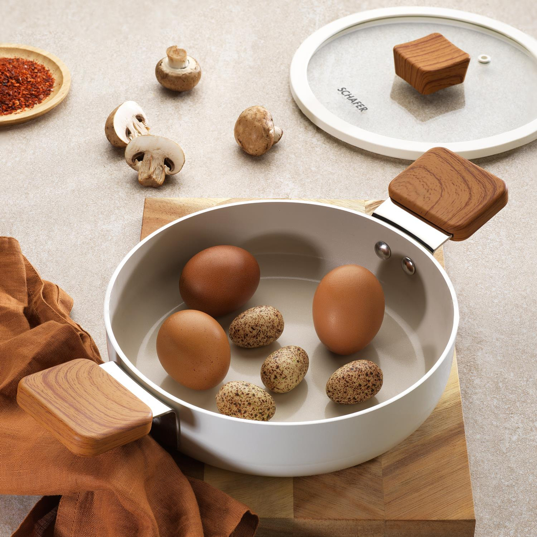 Schafer Ceramoni Seramik Kapaklı Sahan 20 Cm-Krem