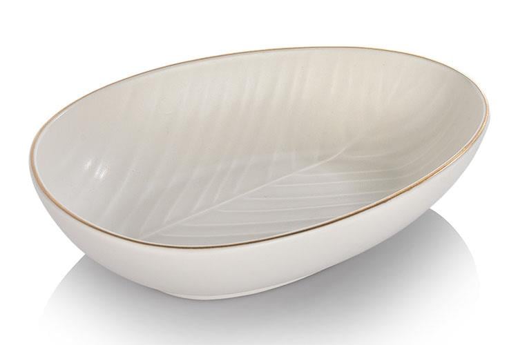 Schafer Creme Oval Servis Tabağı 1 Parça-Beyaz