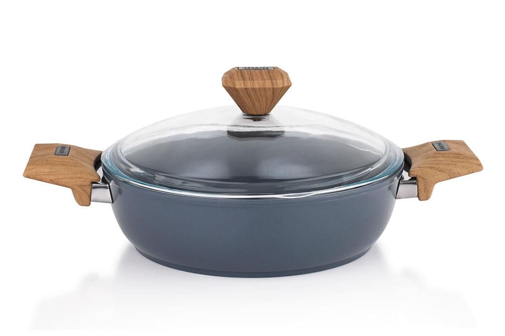 Schafer Fiesta Seramik Basık Tencere 24 Cm-Siyah