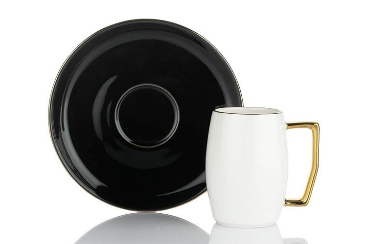 Schafer Flott 6 Kişilik Kahve Fincan Takımı 12 Parça-Siyah