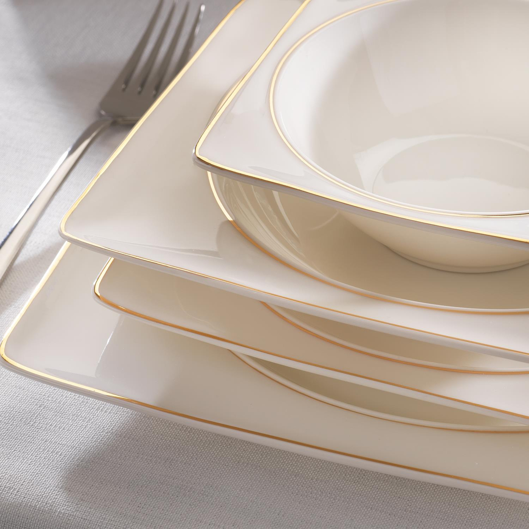 Schafer Glamor Pure Yemek Takımı 60 Parça-Gold