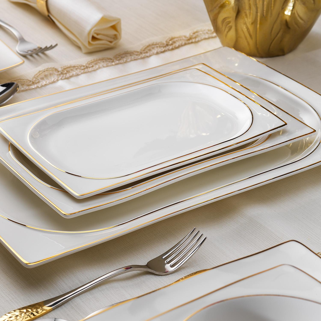 Schafer Glamor Pure Yemek Takımı 60 Parça-Gold