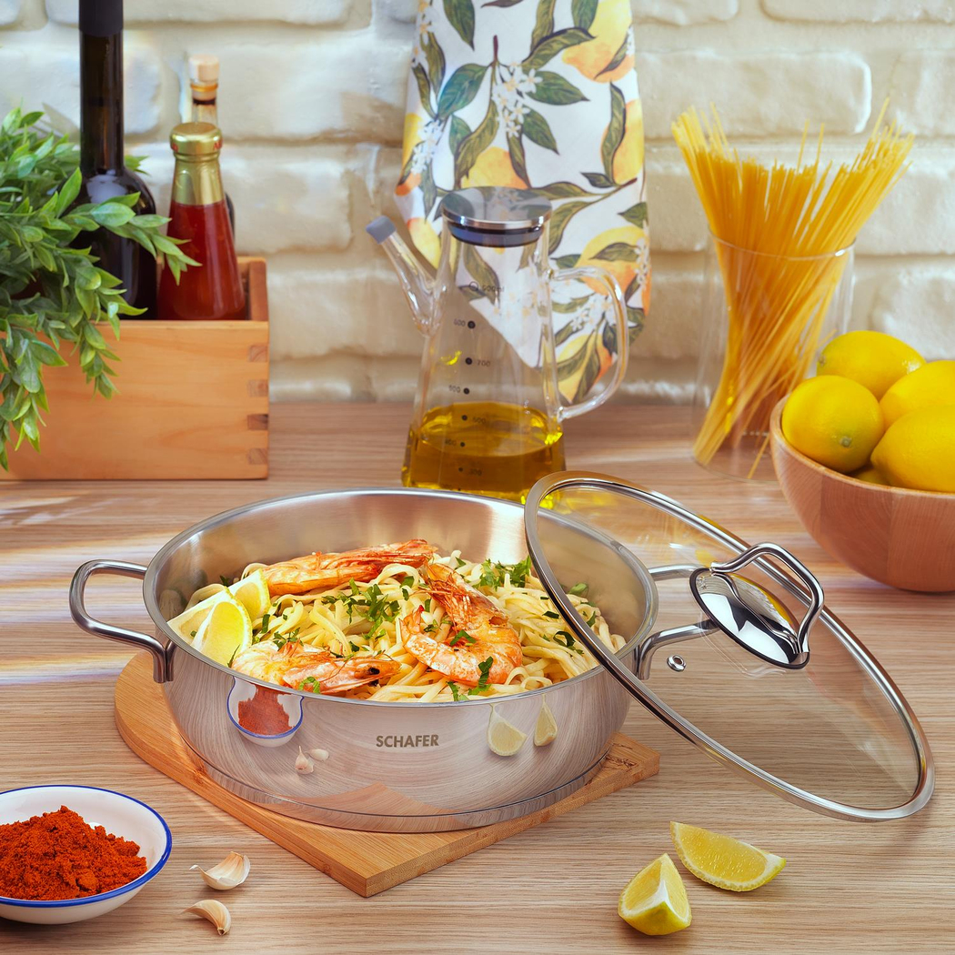 Schafer Held Çelik Basık Tencere 26 Cm-2 Parça-Inox