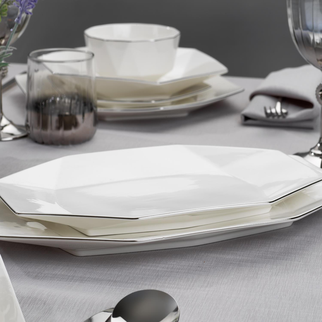 Schafer Hexa Yemek Takımı 56 Parça-Platin
