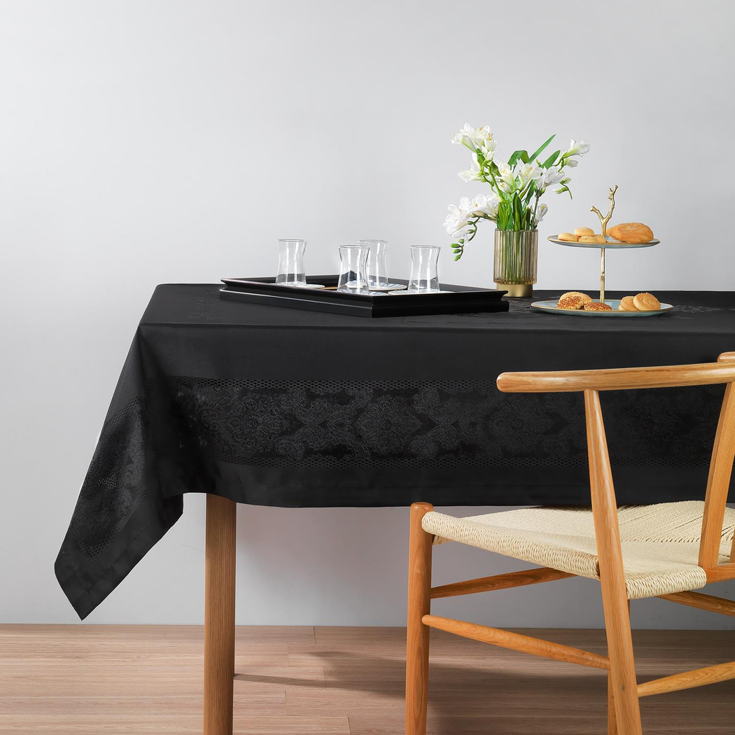 Schafer Home Amar Masa Örtüsü 150x220cm 1 Parça - Siyah
