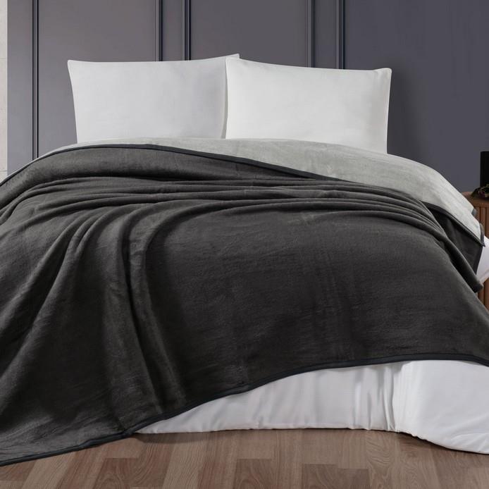 Schafer Home Bella Çift Kişilik Battaniye 200x220-Gri01