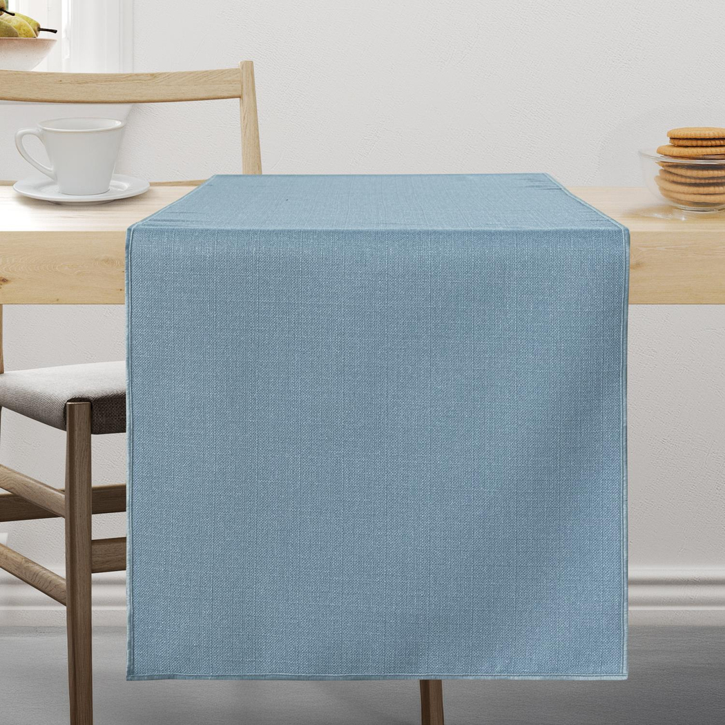 Schafer Home Bianca Keten Polyester Runner 40x160 Cm 1 Parça-Açık İndigo