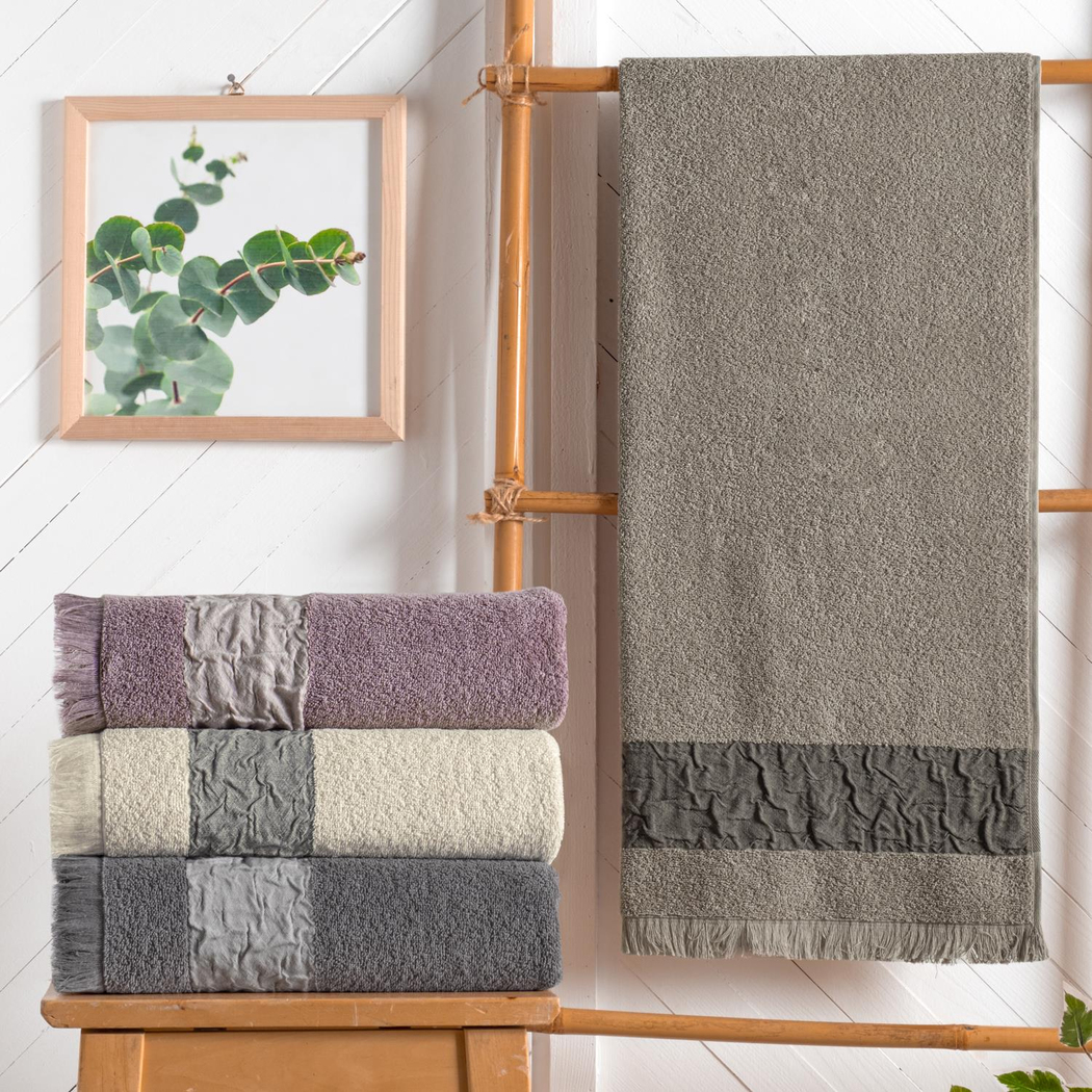 Schafer Home Crepe Armürlü Havlu 70x140 Cm-Gri