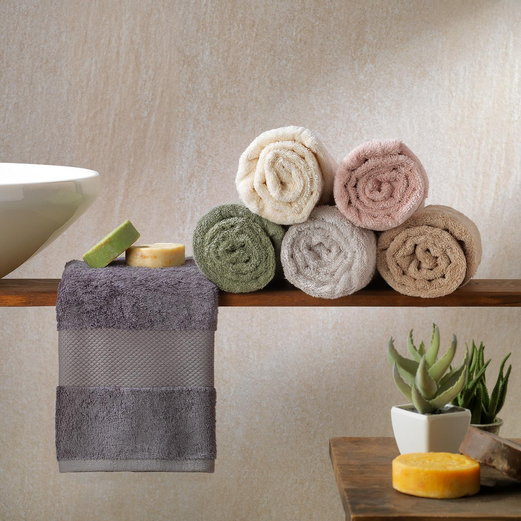 Schafer Home Dora Bambu Havlu 50x100 Cm-Antrasit