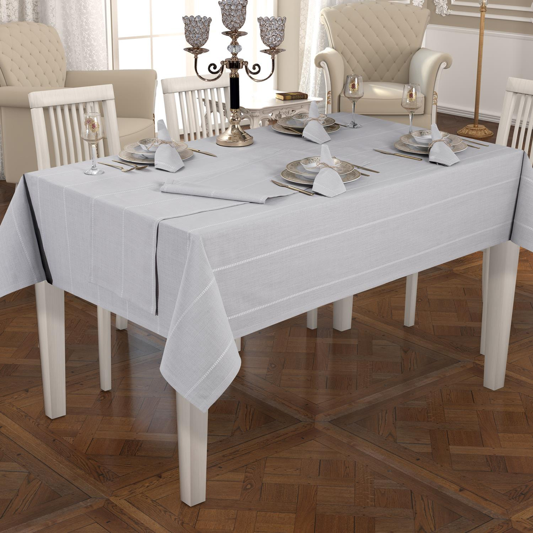 Schafer Home Dora Masa Örtüsü 10 Parça-Gri