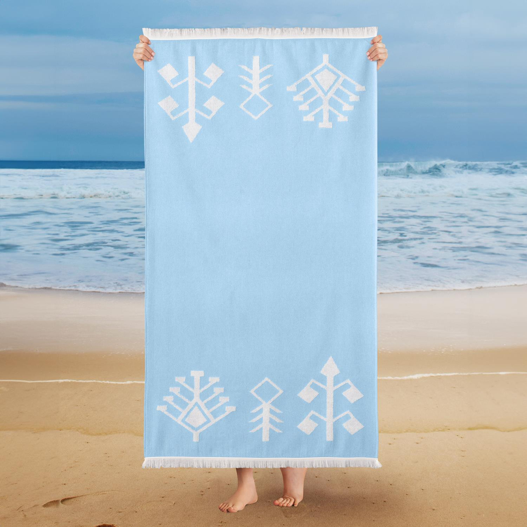 Schafer Home Ethnic Plaj Havlusu-75x150-Indigo