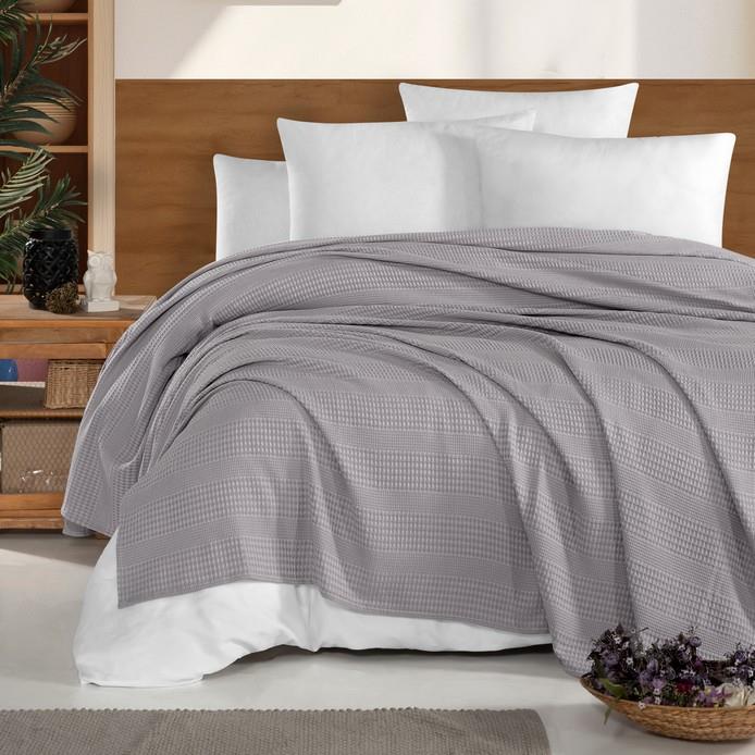 Schafer Home Lina Pamuk 200x230 Çift Kişilik Pike 1 Parça-Gri