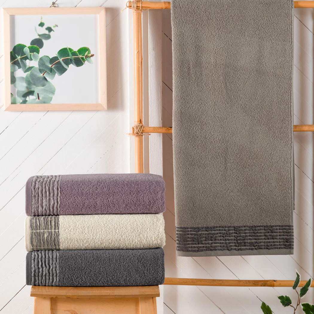 Schafer Home Line Armürlü Havlu 50x90 Cm-Gri