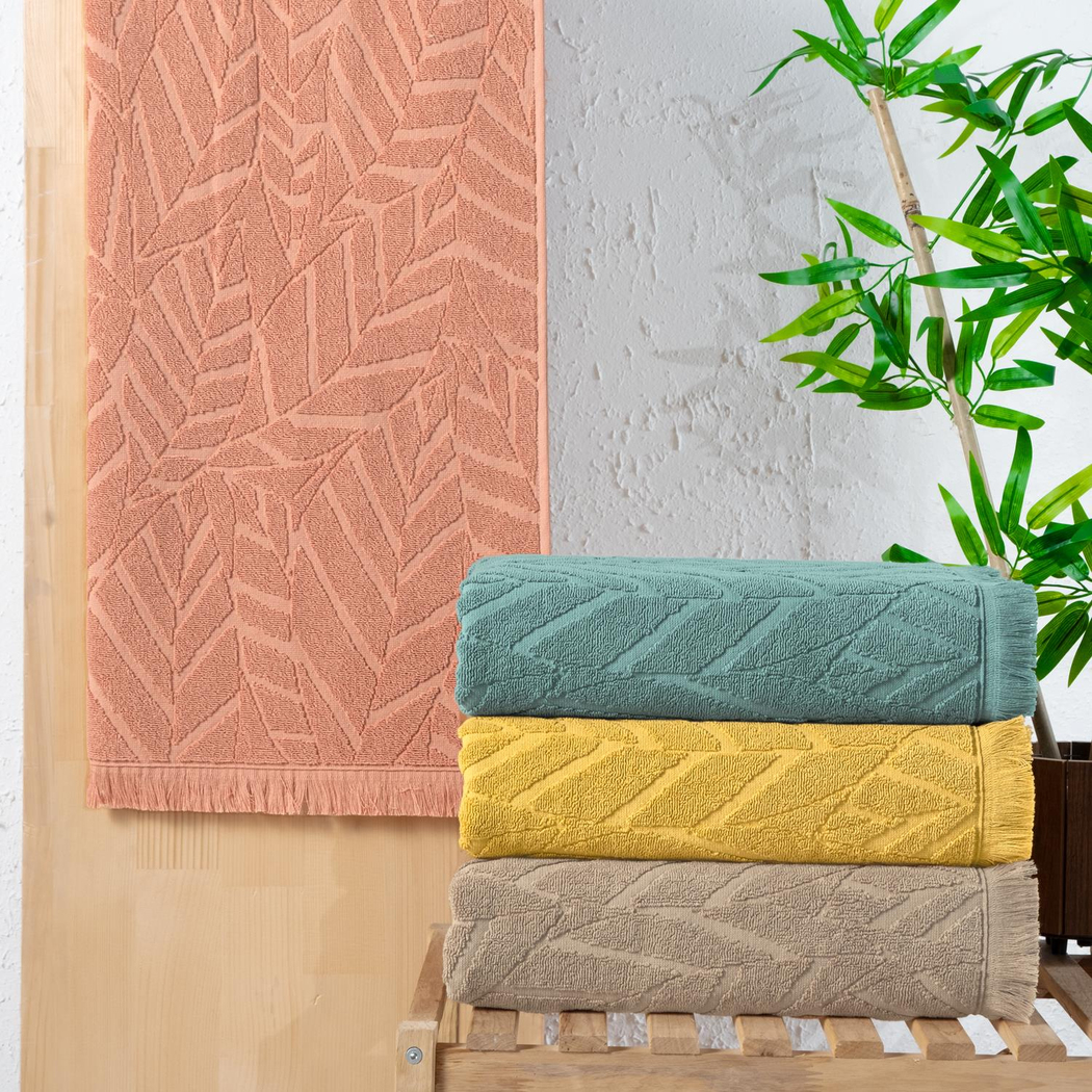 Schafer Home Modern Jakarlı Havlu 70x140 Cm-Kiremit