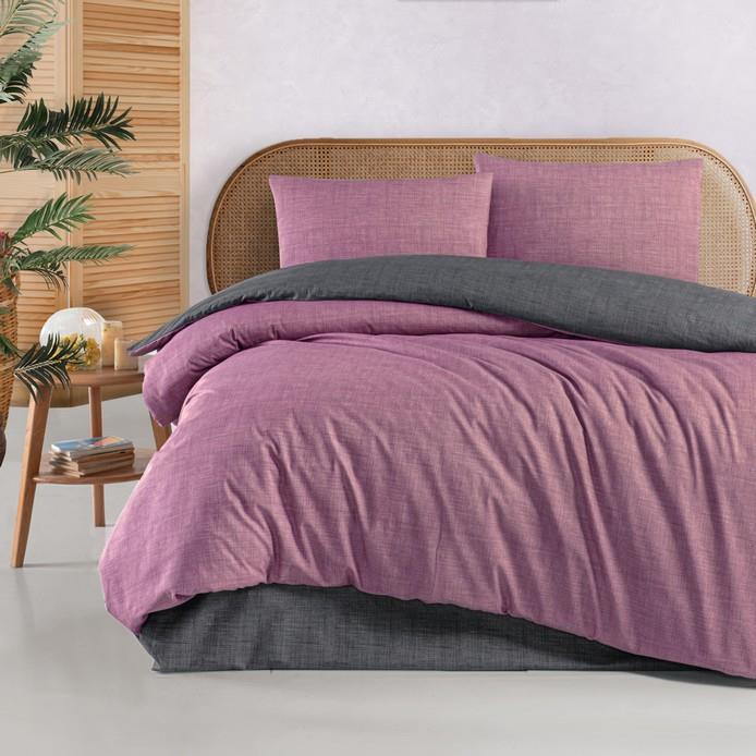 Schafer Home Perry Çift Kişilik Nevresim Takımı 4 Parça-Mürdüm