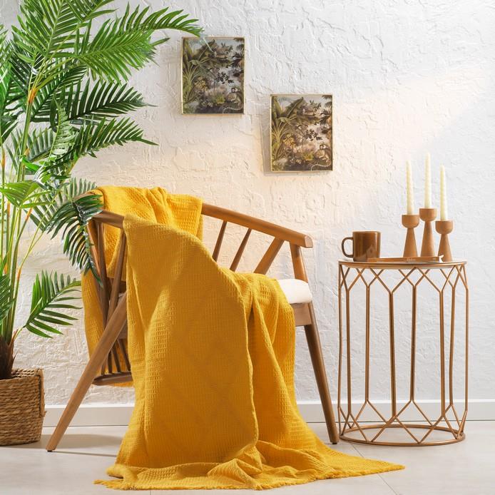 Schafer Home Petra Çift Kişilik Pike 200x230-1 Parça-Hardal