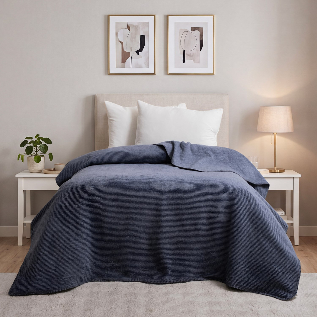 Schafer Home Ruby Tek Kişilik Battaniye 150x200 Cm 1 Parça-İndigo