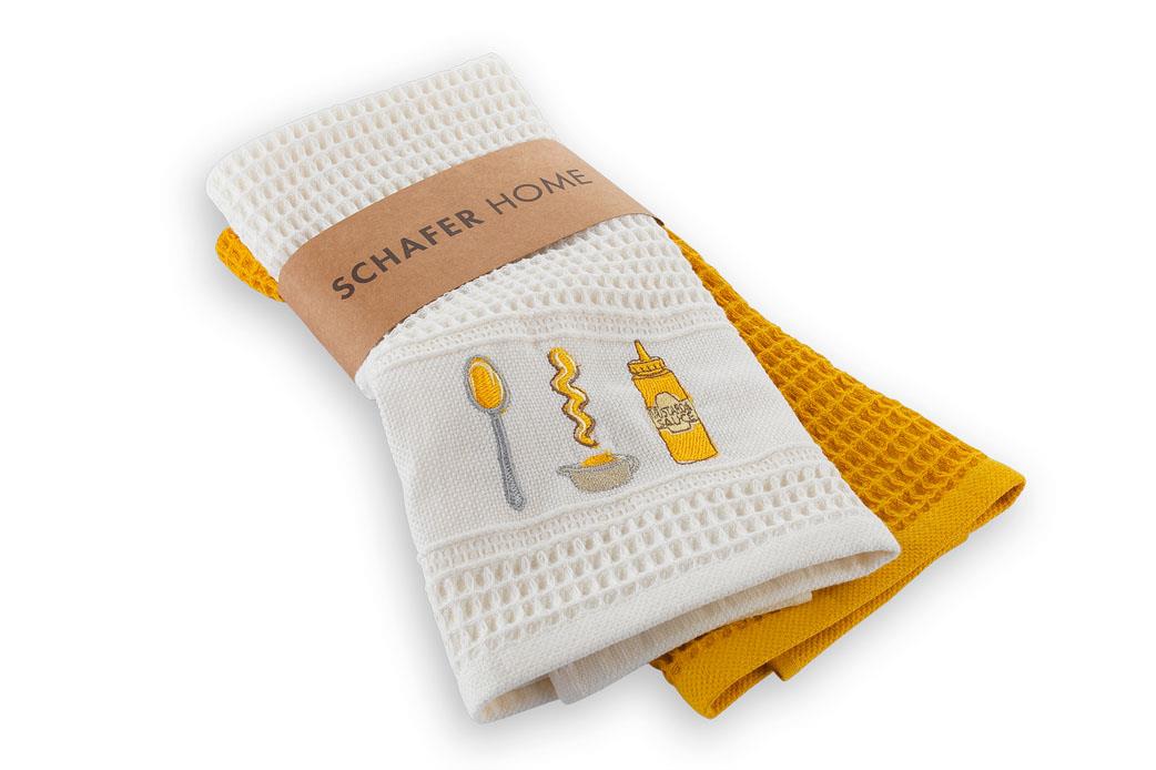 Schafer Home Spoon 2 Li Kurulama Bezi 45x65 - Hardal