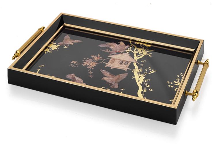 Schafer Kunst Tepsi 1 Parça-Gold/Siyah02