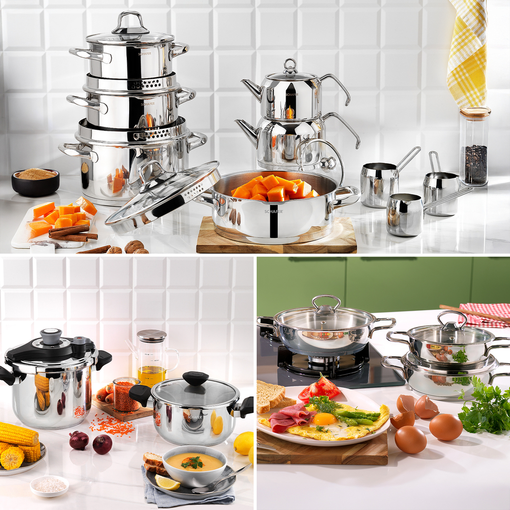 Schafer Mastercook 25 Parça Paslanmaz Çelik Çeyiz Seti