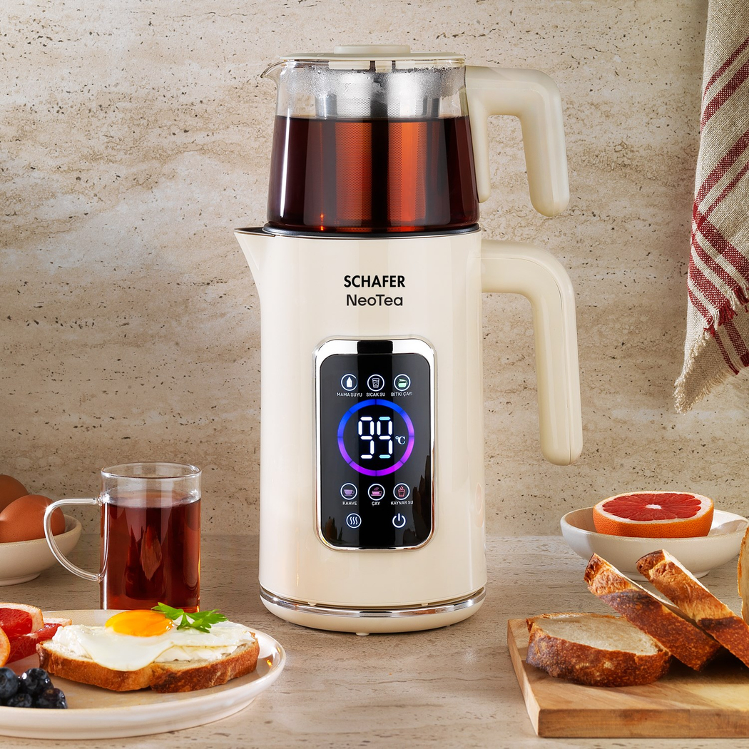 Schafer NeoTea Dijital Çay Makinesi-Krem