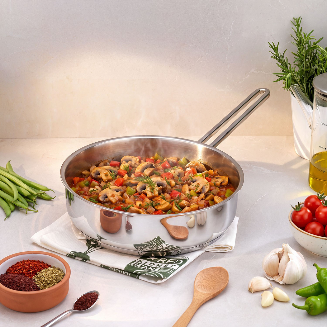 Schafer New Stahl Çelik Tava 26 Cm 1 Parça-Inox
