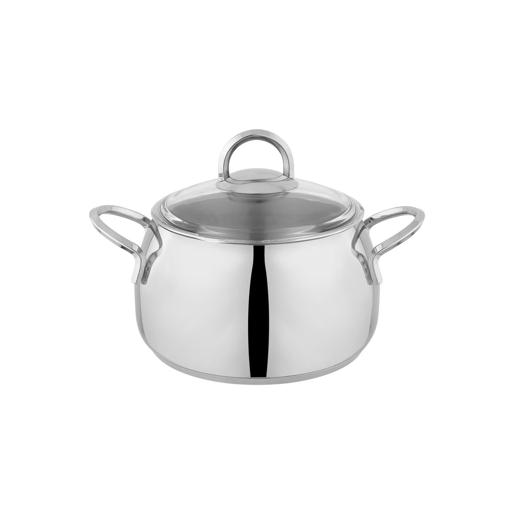 Schafer New Trendy Çelik Tencere Seti 8 Parça-Inox