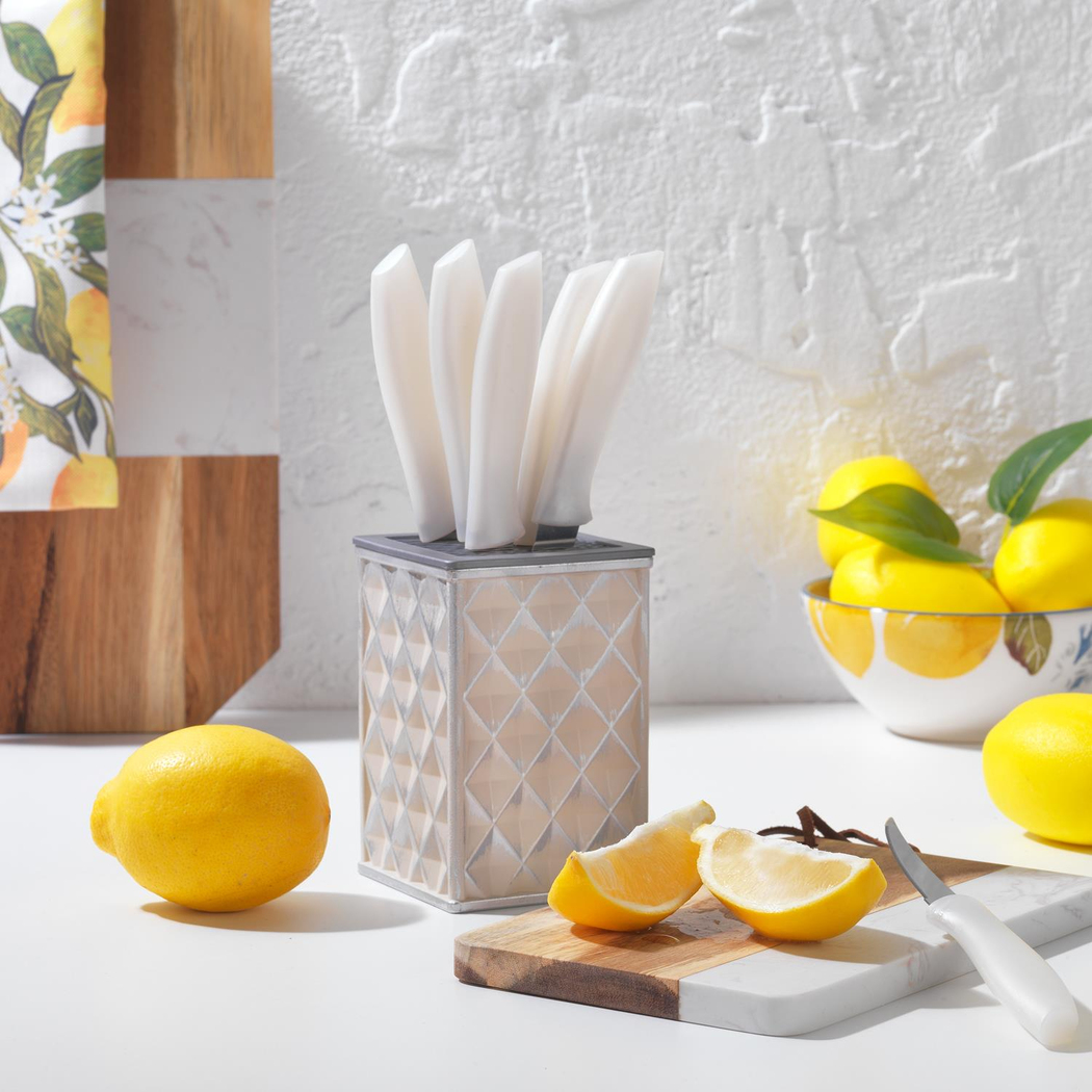 Schafer Quick Chef Standlı Bıçak Seti 7 Parça-Beyaz02