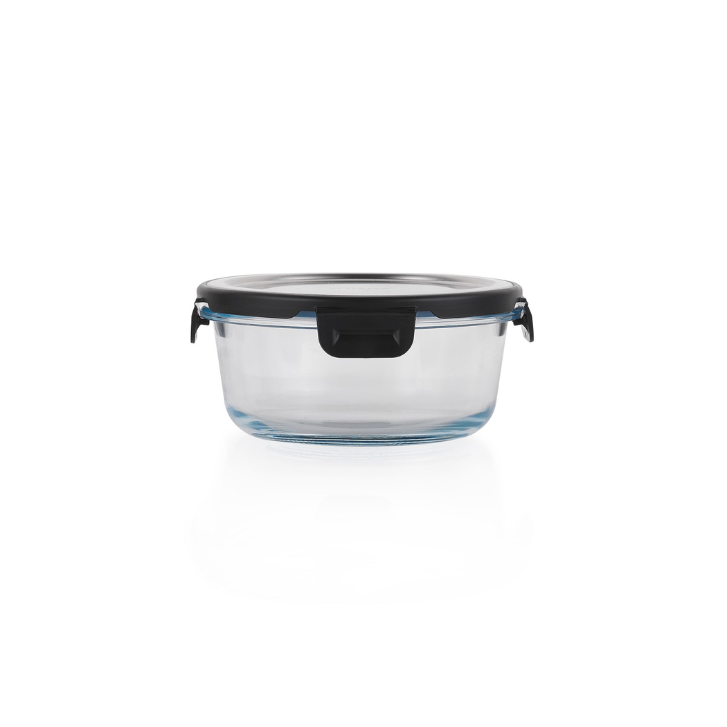 Schafer Retro Kilitli Saklama Kabı Yuvarlak 600 ML-Inox
