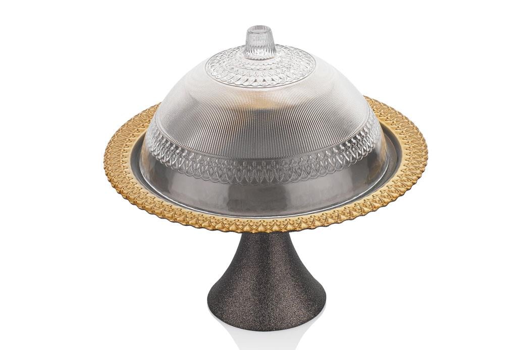 Schafer Sepya Cam Meyve Tabağı 26 Cm-1 Parça-Siyah