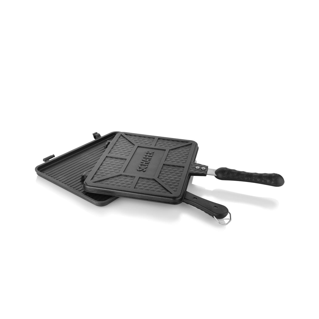 Schafer Tastemake Döküm Ocak Üstü Tost Izgara 20x26 Cm-2 Parça