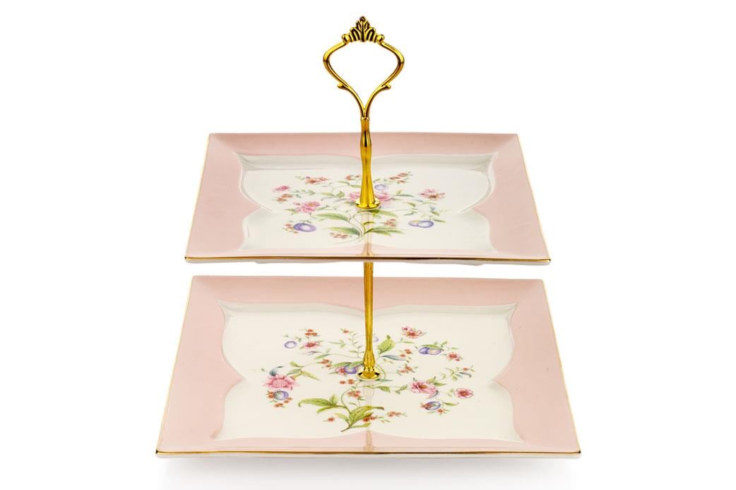 Schafer Flora İki Katlı Kurabiyelik 3 Parça-Pembe