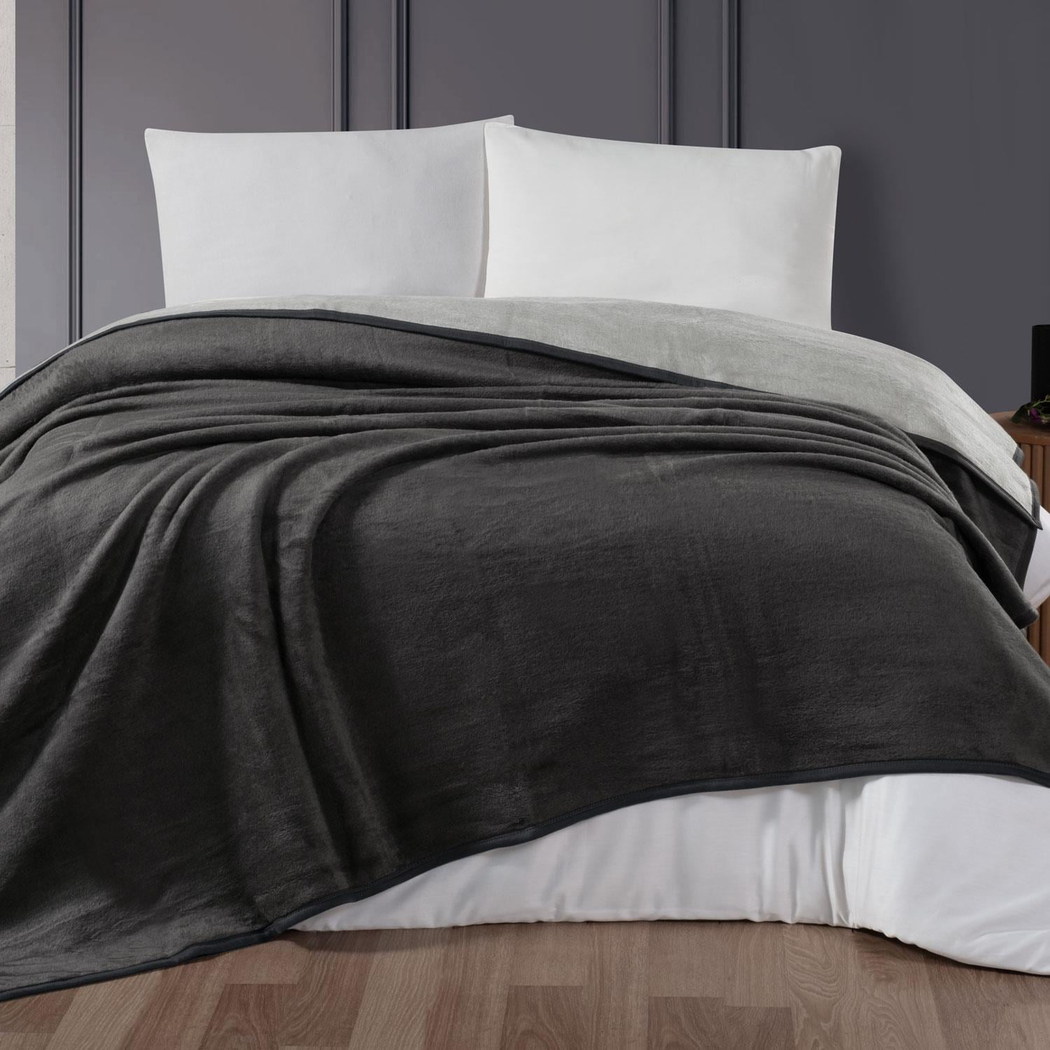 Schafer Home Bella Tek Kişilik Battaniye 150x200-Gri02