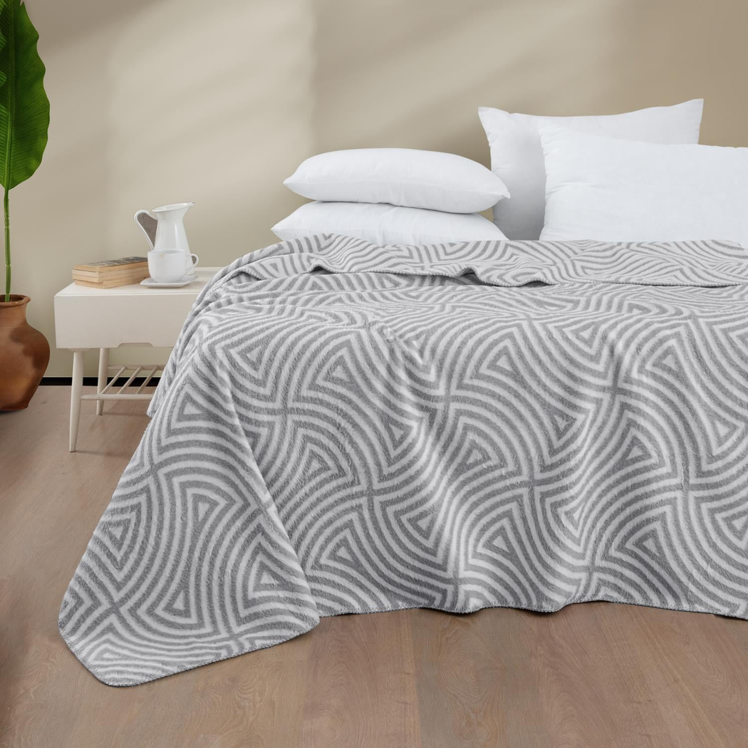 Schafer Home Casilla Çift Kişilik Battaniye 200x220-Gri