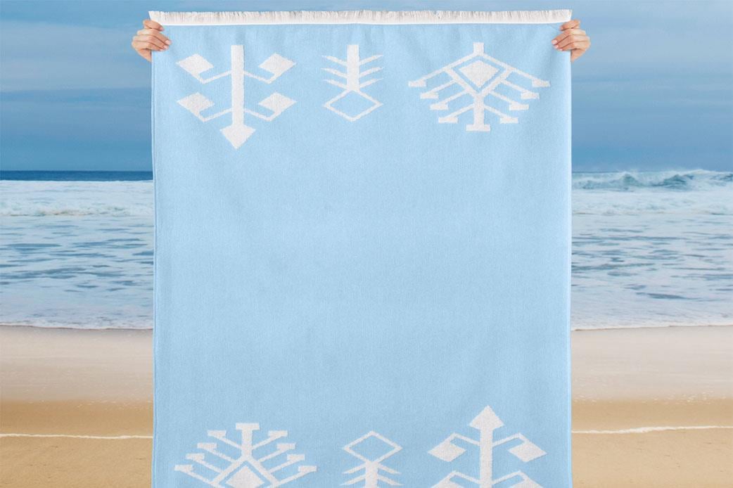 Schafer Home Ethnic Plaj Havlusu-75x150-Indigo