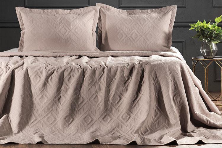 Schafer Home Glamour Yatak Örtüsü Seti 3 Parça-Bej