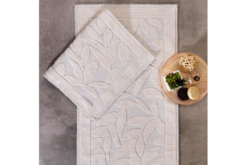 Schafer Home Leaf 2 li Banyo Paspası-Ekru