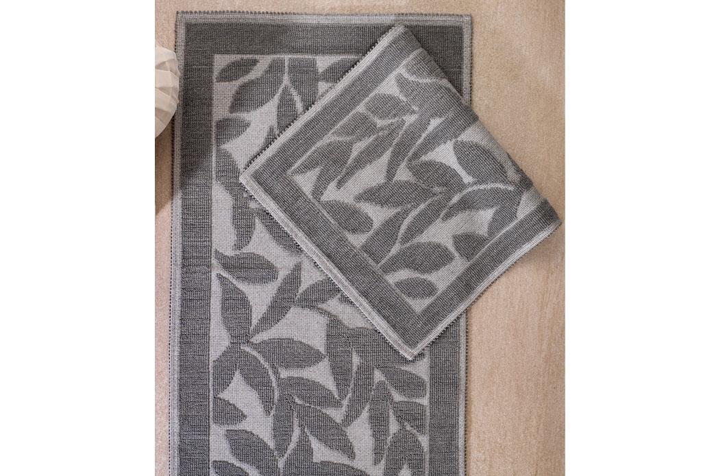 Schafer Home Leaf 2 li Banyo Paspası-Gri