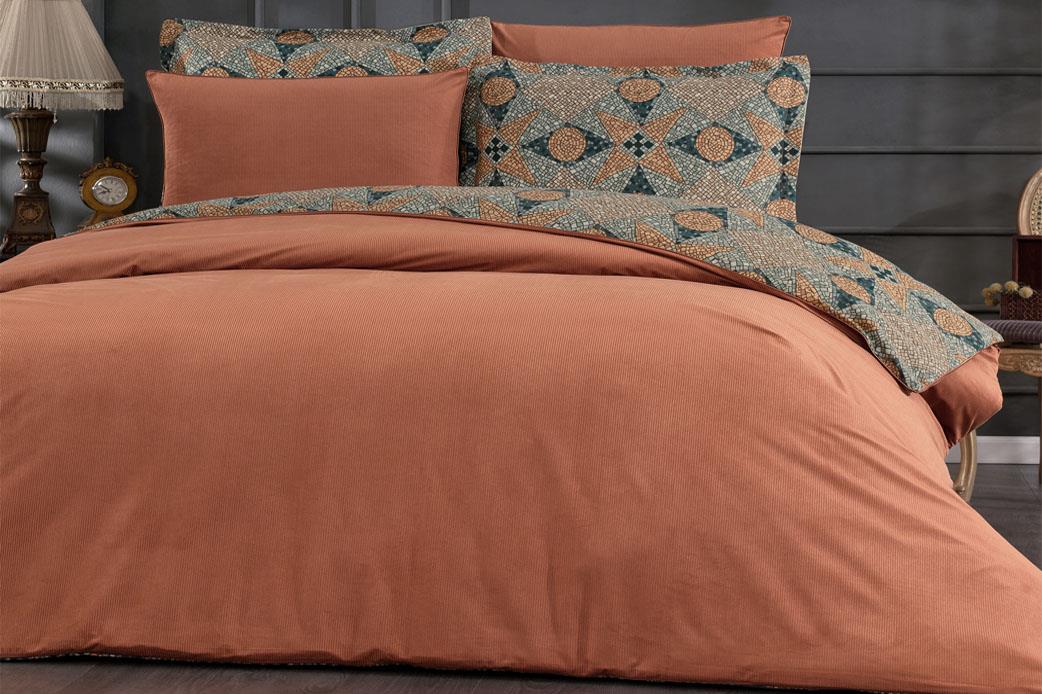 Schafer Home Premium Comfort Çift Kişilik Nevresim Takımı 6 Parça-Kiremit