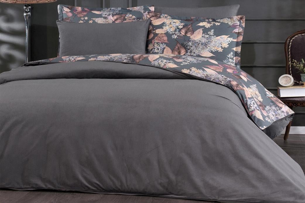 Schafer Home Premium Comfort Çift Kişilik Nevresim Takımı 6 Parça-Gri