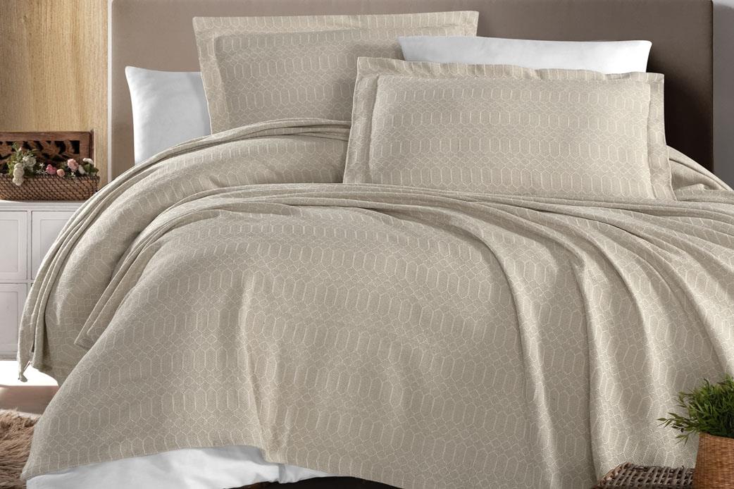 Schafer Home Soren 3 Parça Yatak Örtüsü Seti 230X240 - Bej