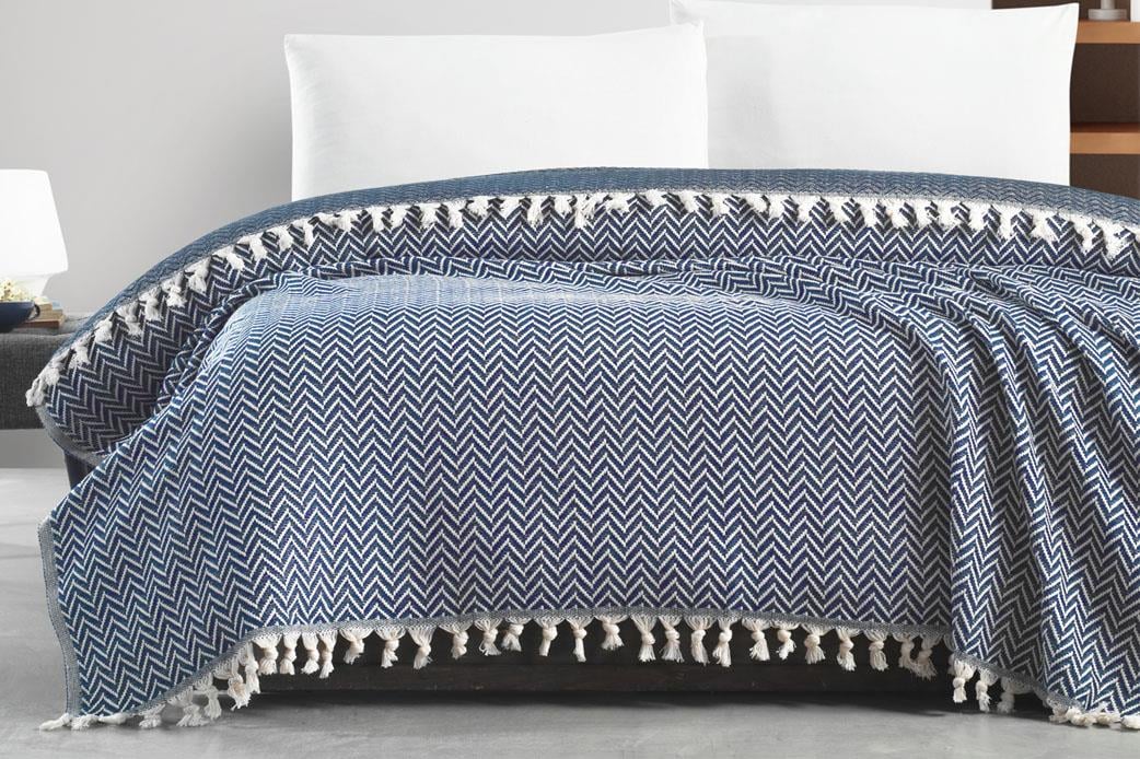 Schafer Home Stripe 200x220 Pike 1 Parça-İndigo