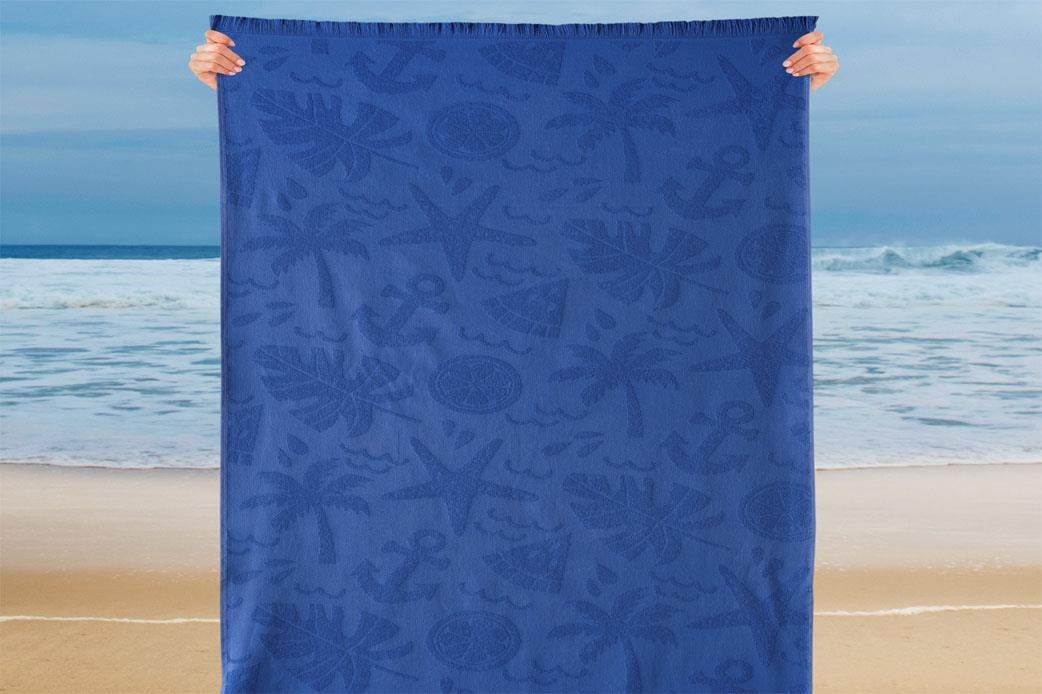 Schafer Home Stripe Plaj Havlu 75x150 Cm-Mavi