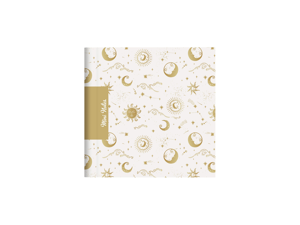11x11 Ciltli Karton Kapak Düz Mini Notes Not Defteri - Lunar
