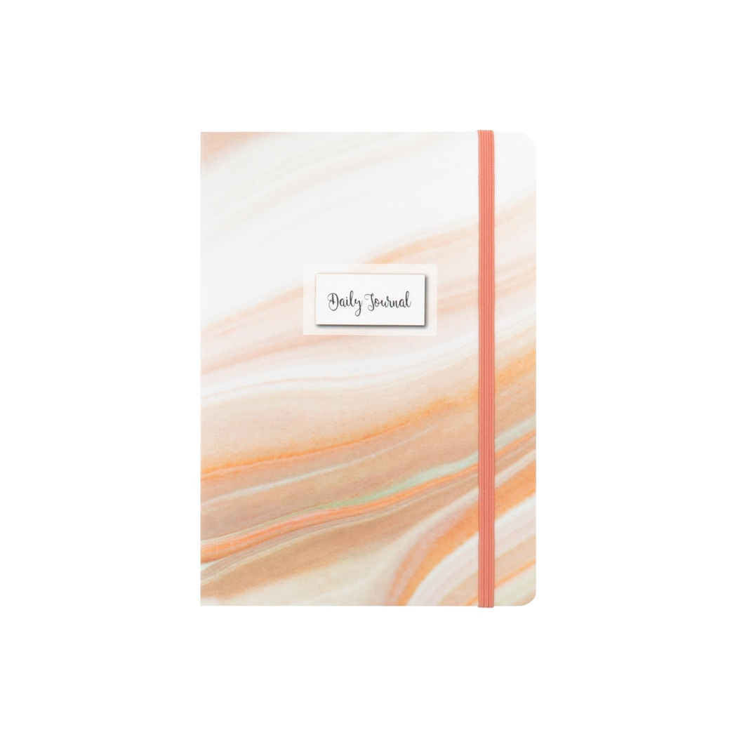 14x20 Ciltli Karton Kapak Çizgili Daily Journals Defter - Kahverengi