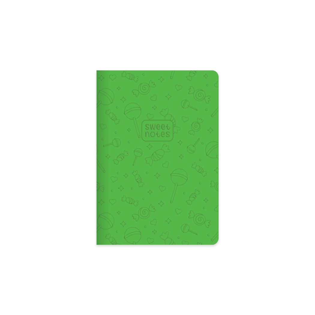14x20 Ciltli Termo Deri Kapak Çizgili Neon Şeker Defter - Kırmızı