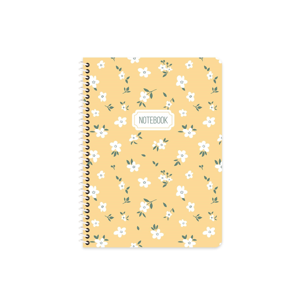 16,5x22,5 Spiralli Karton Kapak Çizgili Blume Defter - Sarı