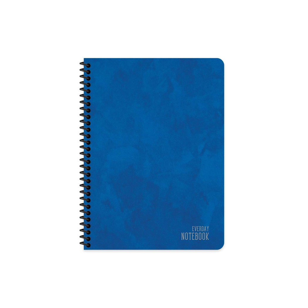 16,5x22,5 Spiralli Karton Kapak Çizgili Alfa Defter - Mavi