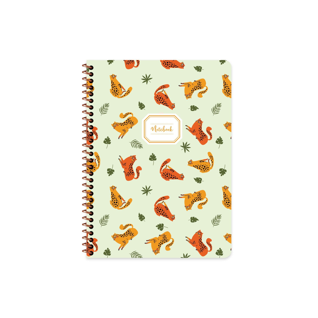 16,5x22,5 Spiralli Karton Kapak Kareli Hayvanlar Defter - Kedi  