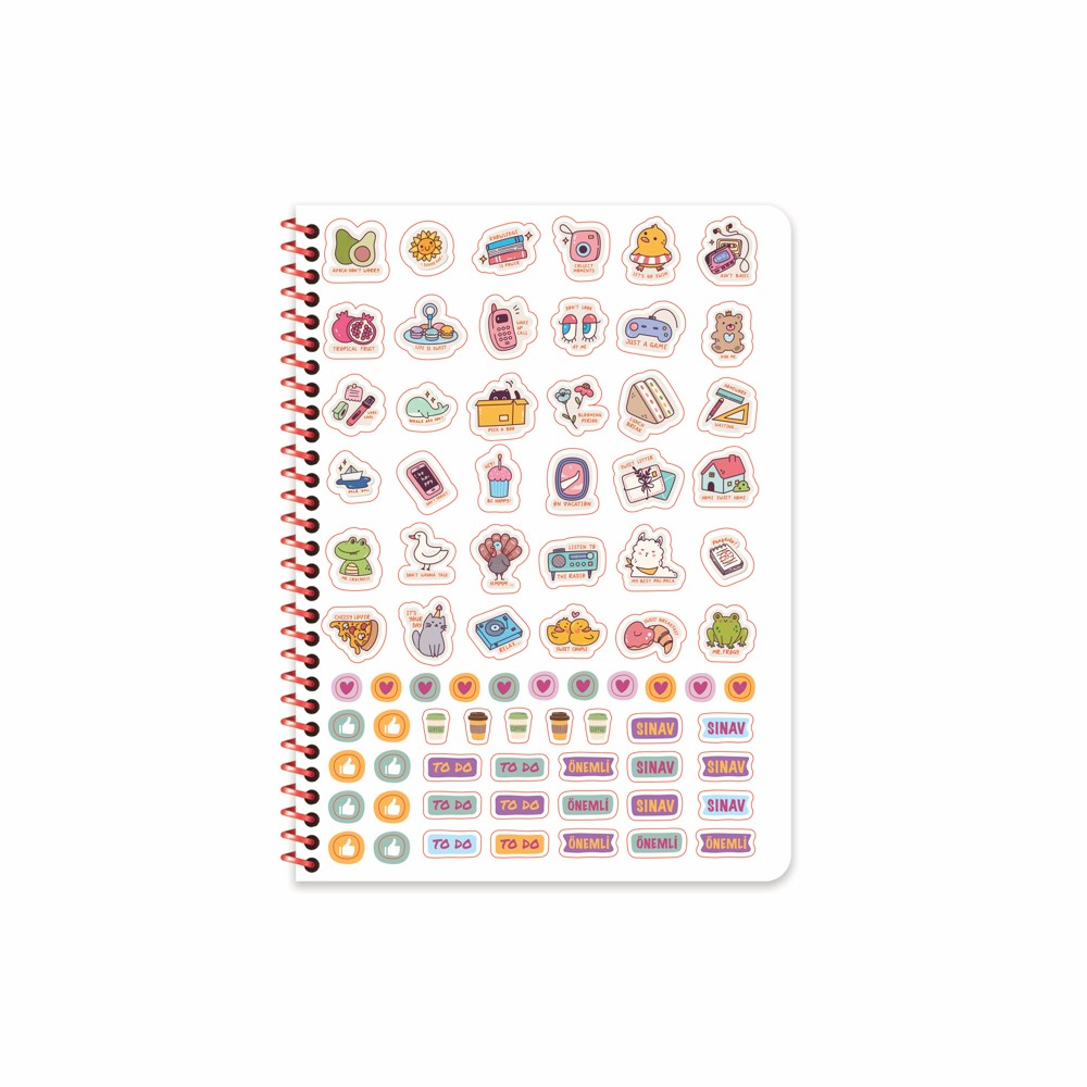 16,5x22,5 Spiralli PP Kapak Kareli Sevimli Hayvanlar Defter - Köpek